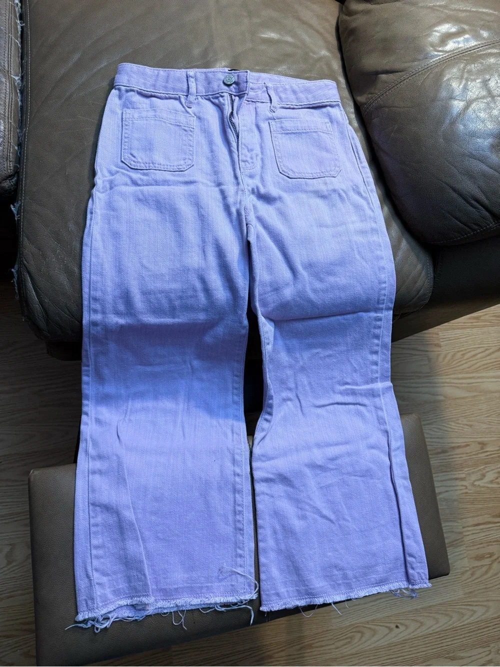 GAP Lavender Wide-Leg High-Rise Jeans